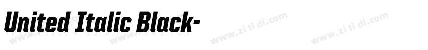 United Italic Black字体转换